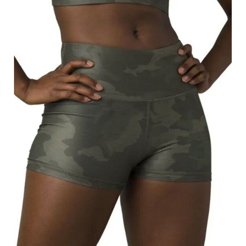 prana Women's Layna Shorts green Camo Stretch High Rise 1966021 Size XS‎ New